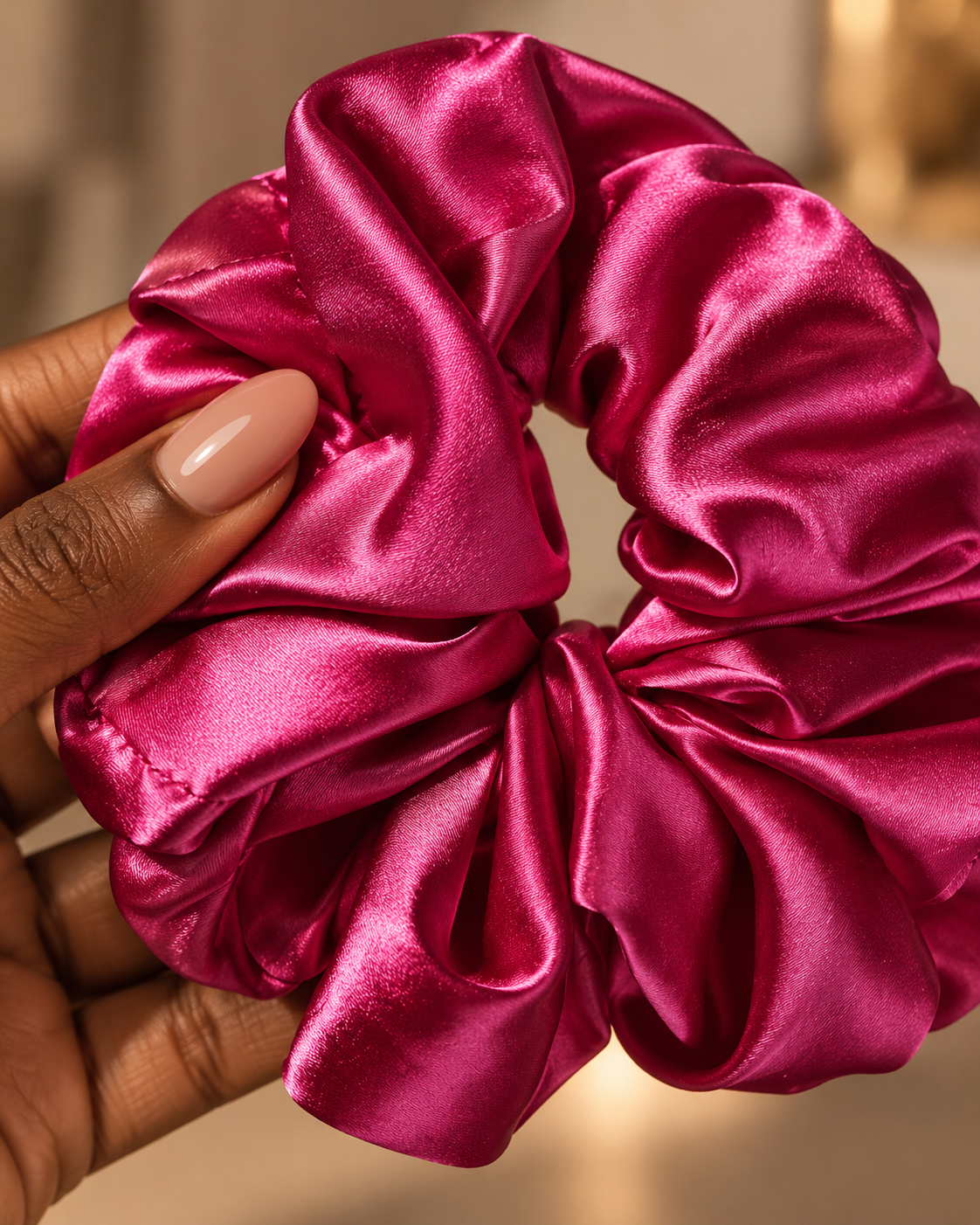 Scunci x Tamera Mowry-Housley Jumbo Satin Scrunchie detail