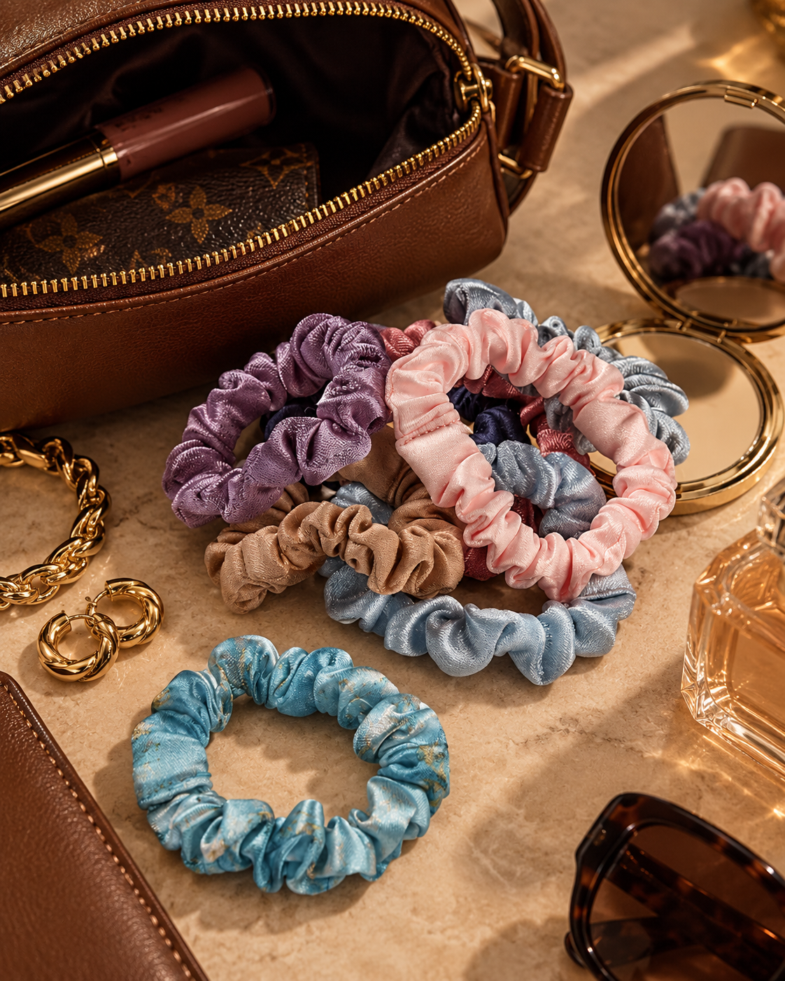 Scunci Mini Matte Satin Scrunchies