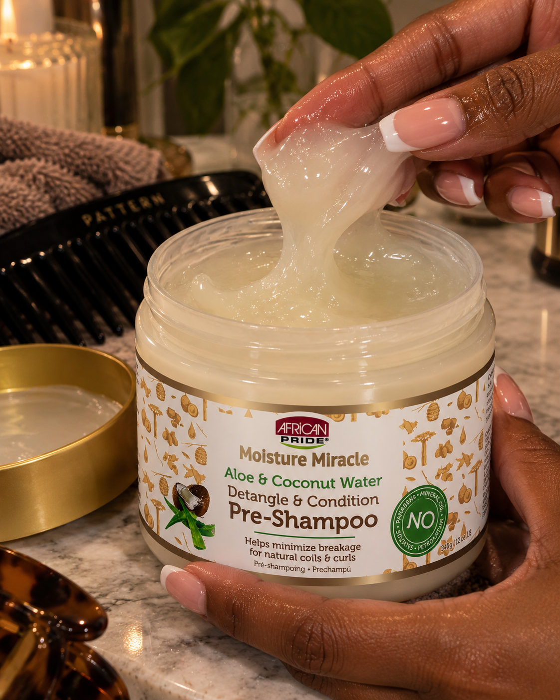 African Pride Aloe & Coconut Water Pre-Shampoo detail